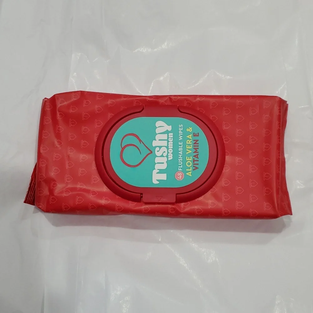 2pack‎ Tushy women 96count aloe vera and vitamin E infused flushable wipes new